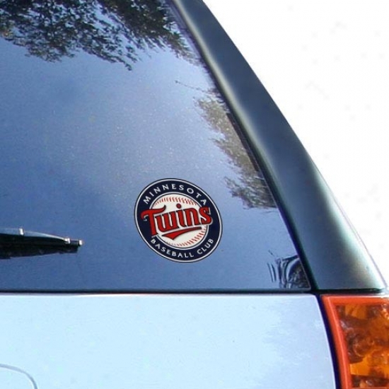 "minnesota Twins 4.5"" Team Logo Round Vinyl Decal-"