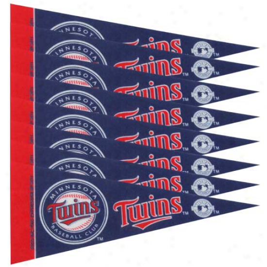 Minnesota Twins 8-pack 4'' X 9'' Navy Blue Mini Pennant Set