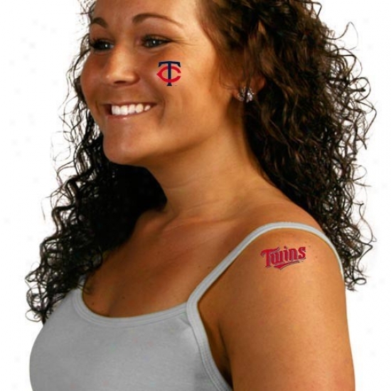 Minnesota Twins 8-pack Waterless Temporary Tattoos