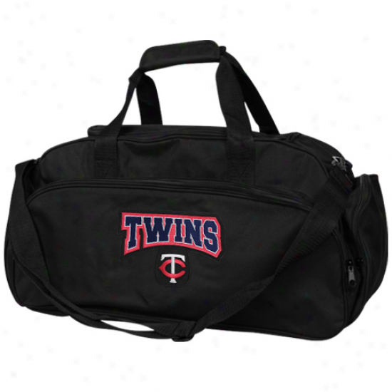 Minnesota Twins Black Domwstic Duffel Bag