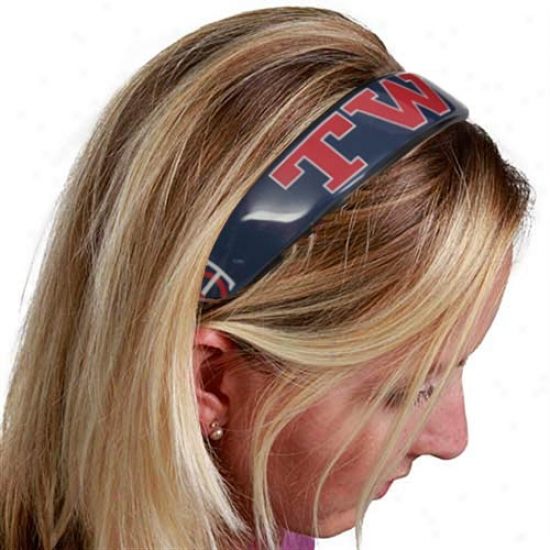 Minnesota Twins Ladies Navy Blue Large Domed Headband