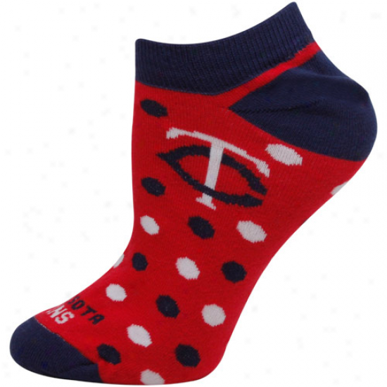 Minnesotaa Twins Ladies Navy Blue Polka Dot Ankle Socks