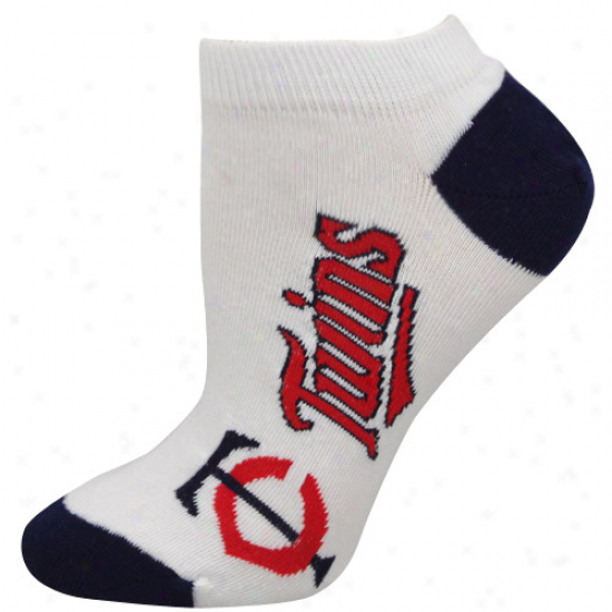 Minnesota Twins Ladies White Team Color Logo Ankle Socks