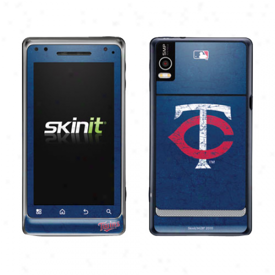 Minnesota Twins Navy Blue Droid 2 Distressed Skin