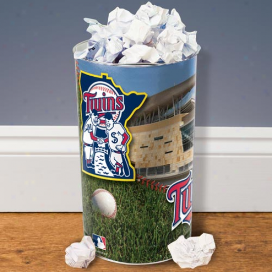 Minnesota Twins Tapered Wastebasket