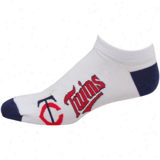 Minnesota Twins Team Logo Ankl Socks - White