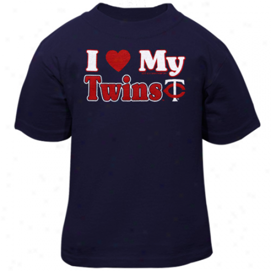 Minnesota Twins Toddler I Heart My Team T-shirt - Navy Blue