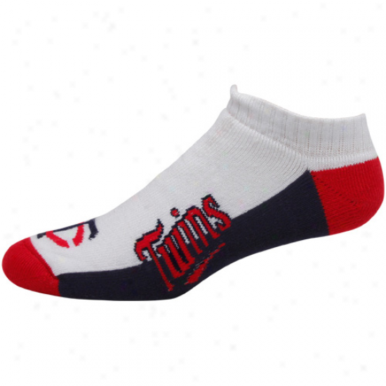 Minnesota Twins White Tri-color Ankle Socks