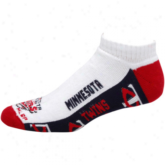 Minnesota Twins White Tri-color Repeat Logo Ankle Socks