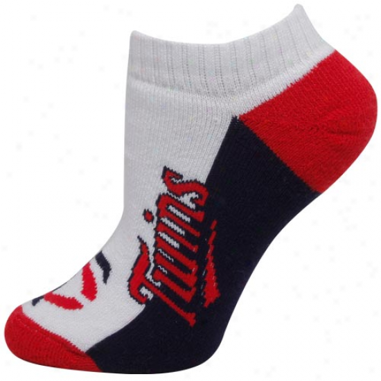 Minnesota Twins Women's Script Ankle Socks - White