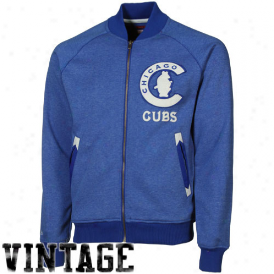 Mitchell & Ness Chicago Cubs Royal Blue Intrasquad Cooperatown Full Zip Jacket