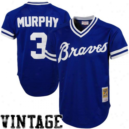 Mitchell & Ness Dale Murphy Atlanta Braves 1981 Authentic Throwback Mesh Batting Practice Jersey - Blue