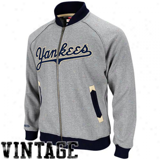 Mitchell & Ness New York Yankees Gray Intrasquad Cooperstown Full Zip Jacket