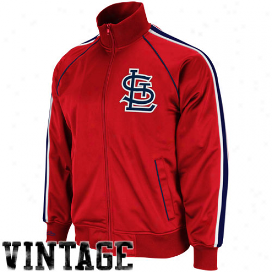 Mitchell & Ness St. Louis Cardinals Red Last Score Full Zip Track Jacket