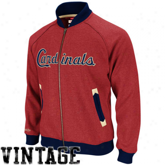 Mitchell & Nexs St. Louis Cardinals Rde Intrasquad Cooperstown Full Zip Jacket