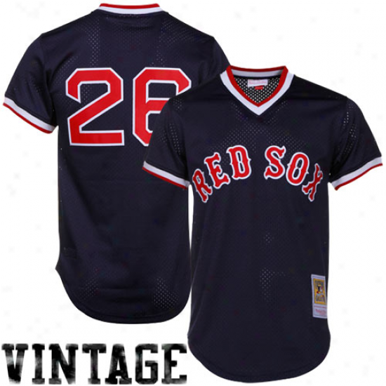 Mitchell & Ness Wade Boggs Boston Red Sox Authentic Throwback Jersey-navy Blue