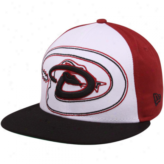 New Era Arizona Diamondbacks Black-white-sedona Red Little Big Pop 9fifty Snapback Adjjstable Hat