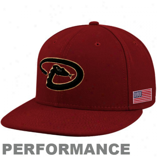 New Era Arizona Diamondbacks Sedona Red On-field 59fifty Usa Banner Fitted Performance Hat