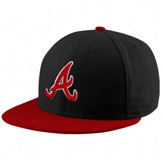 New Era Atlanta Braves Black-red League 59fifty Fitted Hat