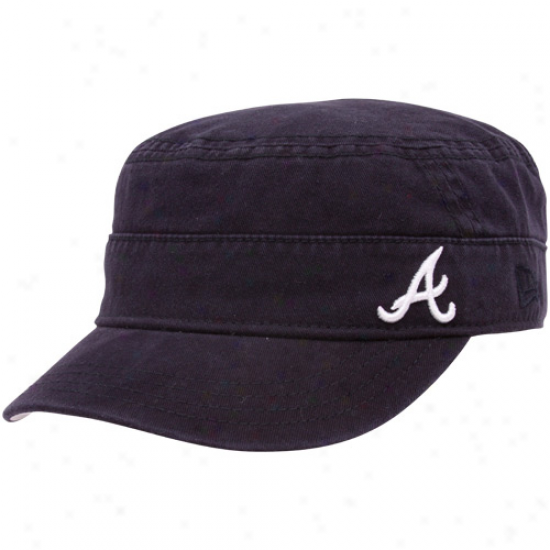 New Era Atlanta Braves Ladies Navy Livid Military Adjustable Hat