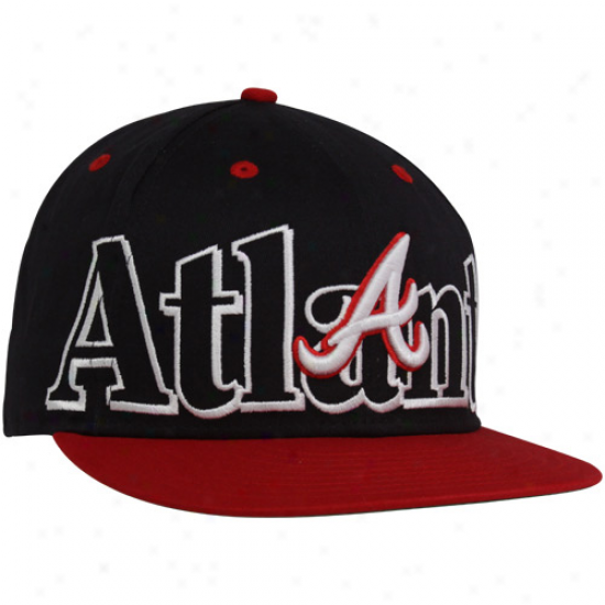 New Era Atlanta Braves Navy Blue-red Big City Punch 9fifty Snapback Adjustable Hat