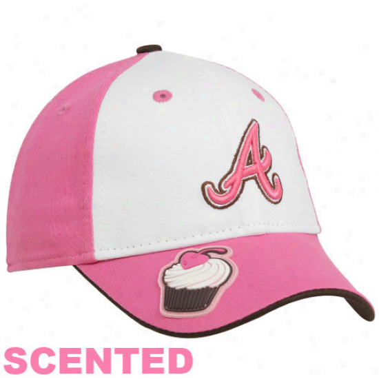 New Era Atlanta Braves Preschool Girls Pink-white Scented Cupcake Hat