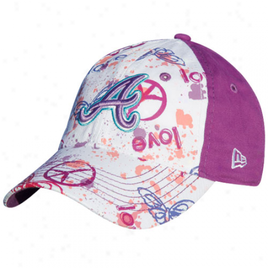 New Era Atlanta Braves Preschool Girls Purple-white Solar Power Adjustable Cardinal's office