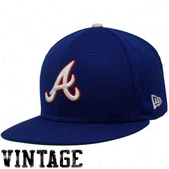 New Era Atlanta Braves Royal Blue 1982 Cooperstown On-fieid 59fifty Fitted Match