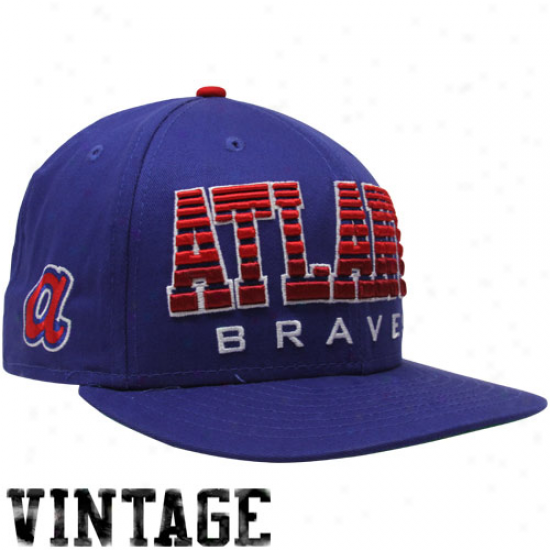 Repaired Era Atlanta Braves Royal Blue Fade 9fifty Snapback Adjustable Hat