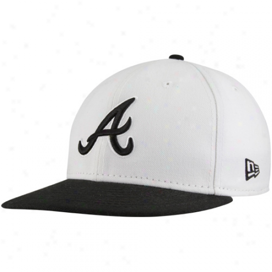 New Era Atlanta Braves White-black Two-tone Fashion 59fifty Fitted Hat