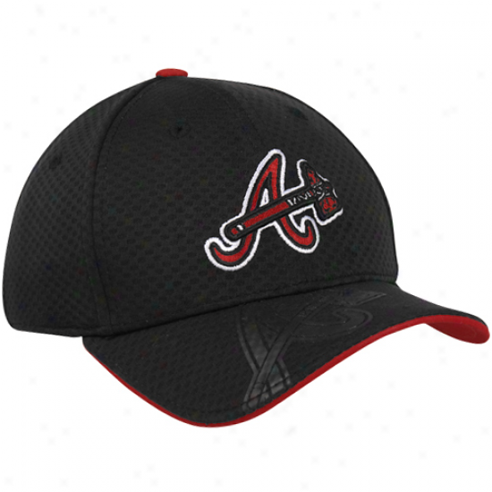 New Era Atlanta Braves Juvenility Jr. Gel Acl 39thirty Flex Fit Hat - Black