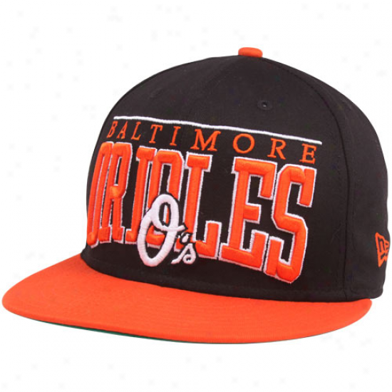 New Era Baltimore Orioles Black 9fifty Le Arch Snapback Ajustable Hat