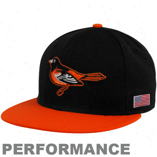 New Era Baltimore Orioles Black-orange On-field Authentic 59fifty Accomplishment Fitted Hat