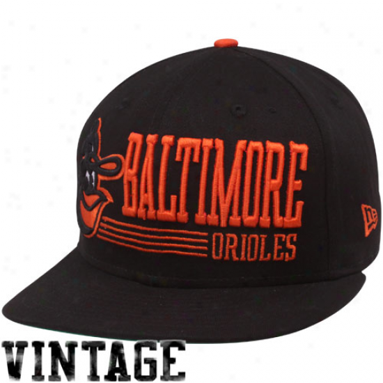 New Epoch Baltimore Orioles Black Retro Look Vintage 9fifty Snapback Adjustable Hat