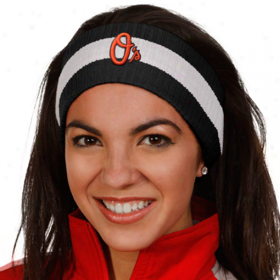 New Era Baltimore Orioles Ladies Black Haughty Ski-knit Headband