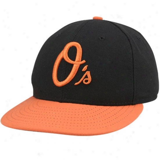 New Era Baltimore Orioles On-field 59fifty Fitted Hat - Black/orange