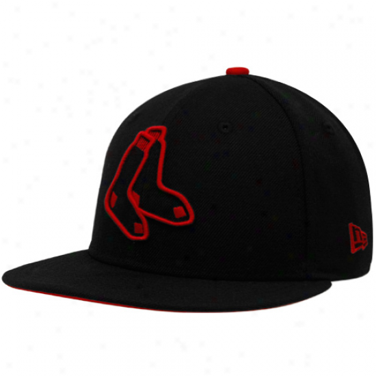 New Era Boston Red Sox Black Tonal Report 59fifty Fitted Hat -