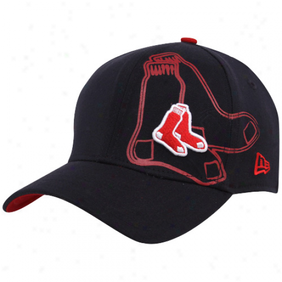 New Era Boston Red Sox Navy Blue 39thirty Faded Flex Fit Hat