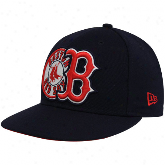 New Era Boston Red Sox Navy Blue Blaster 59fifty Fitted Hat