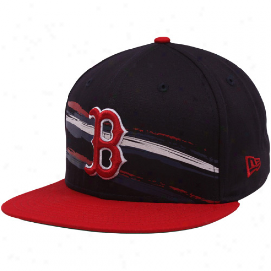 New Era Boston Red Sox Navy Blue Fantabulous 9fifty Snapback Adjustqble Hat