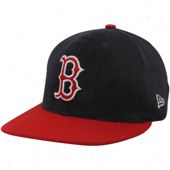 New Era Boston Red Sox Navy Blue-red Cord Mix Cooperstown 9fifty Snapback Adjustable Hat