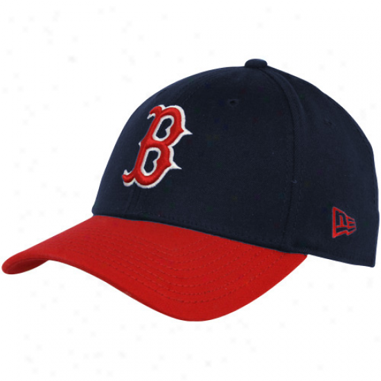 New Era Boston Red Sox Navy Blue-red Dyad 39thirty Stretch Fit Hat