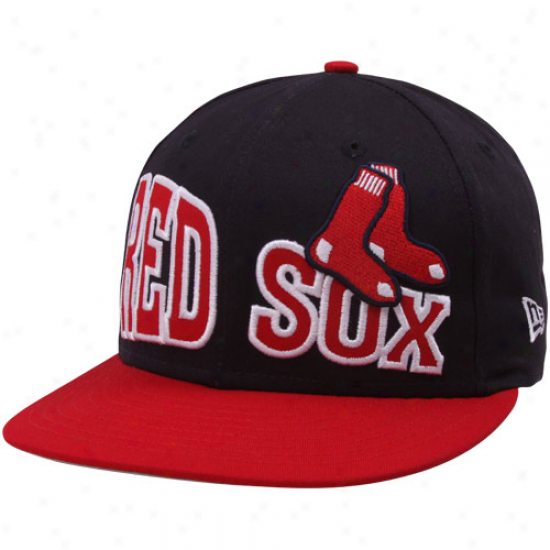 New Era Boston Red Sox Navy Blue-red Stoked Snapback Hat