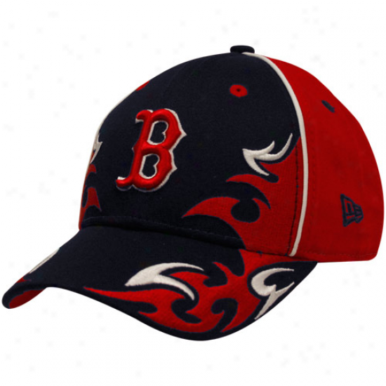 New Era Boston Red Sox Preschool Navy Blue-red Team Ink Adjustable Hat