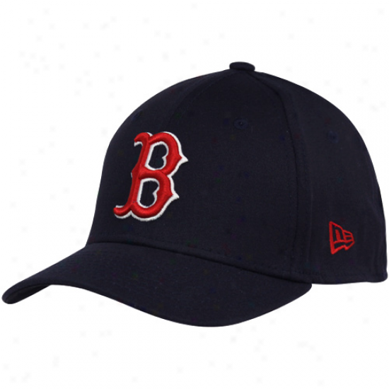 Nea Era Bosron Red Sox Youth Navy Blue Tie Breaker 39thity Stretch Fit Hat