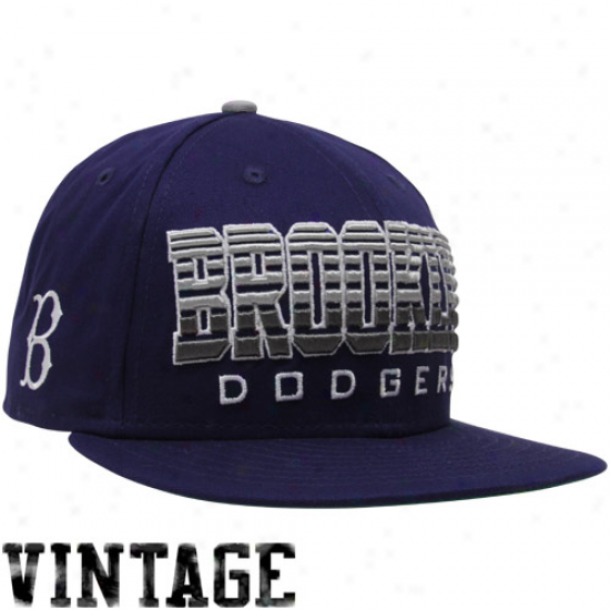 New Era Brooklyn Dodgers Navy Pedantic  Fade 9fifty Snapback Adjustable Hat