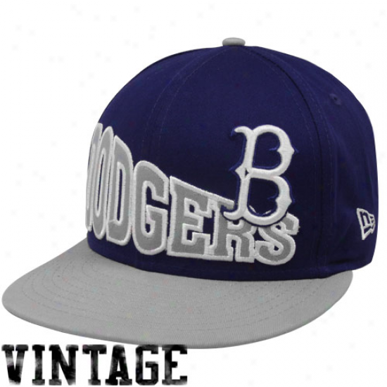 New Era Brookltn Dodgers Navy Blue-gray Stoked Snapback Hat