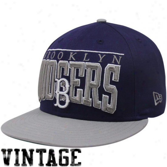 New Era Brooklyn Dodgers Royal Blue-gray 9fifty Vintage Le Arch Snapback Hat