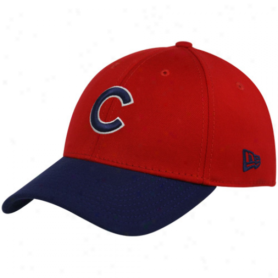 New Era Chicago Cub sRed-royal Blue Dyad 39thirty Stretch Fit Hat