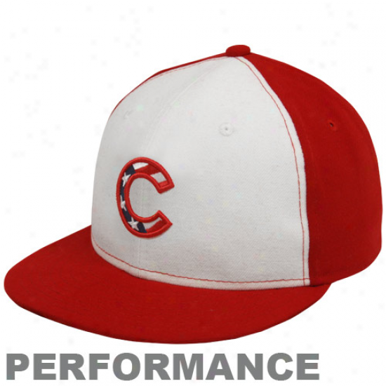 New Era Chicgo Cubs Red-white Stars & Stripes On-field 59fifty Fitted Performance Hat